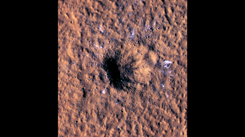 One of the craters identified seismically, then confirmed through orbital images.